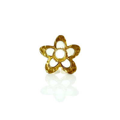 St. Tropez Quinpetal Ring - Soft White - Gold
