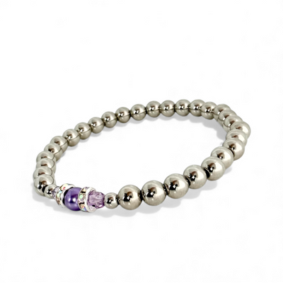 Pearl Bling - Purple Haze - Silver