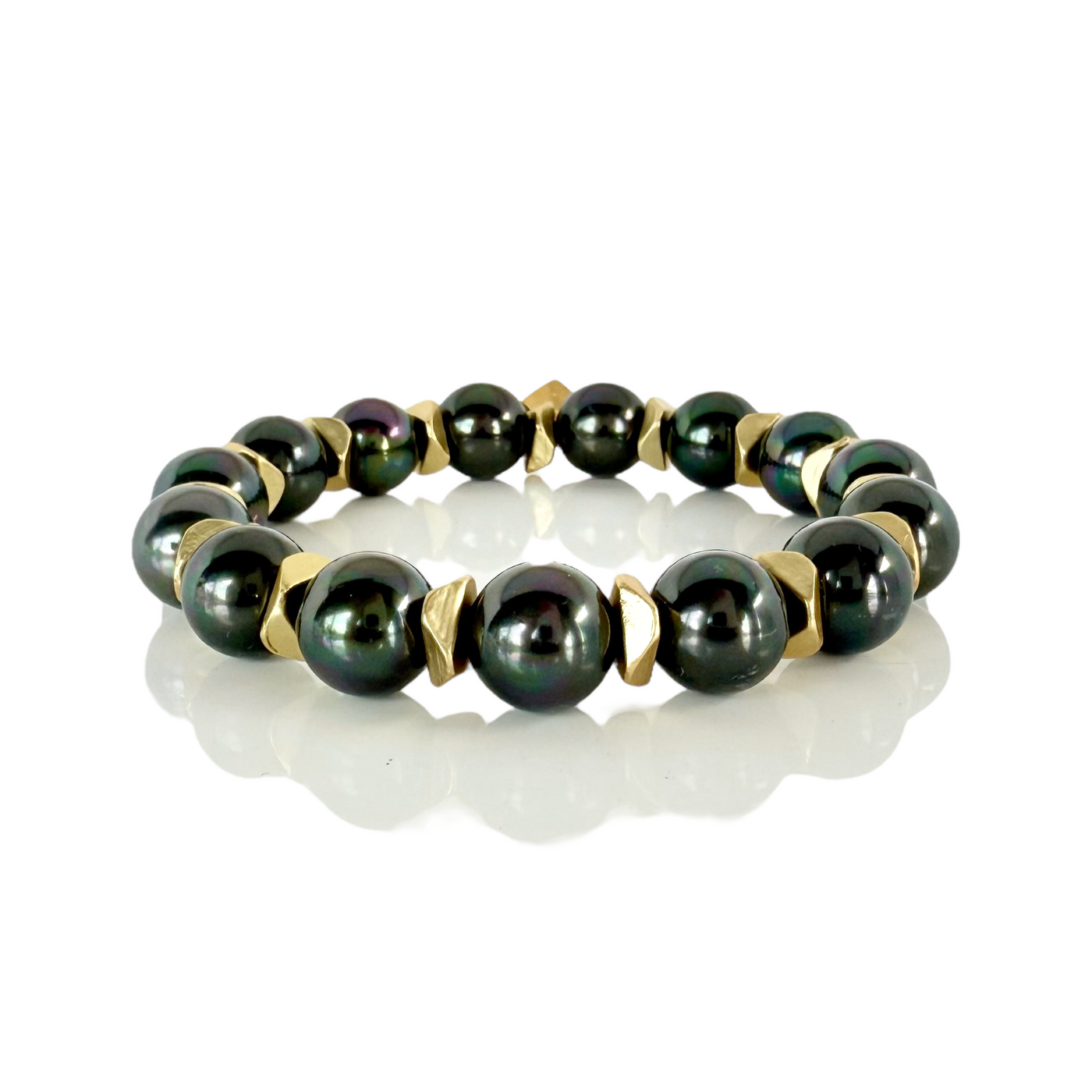 Boleyn Pearl - Hematite - Gold
