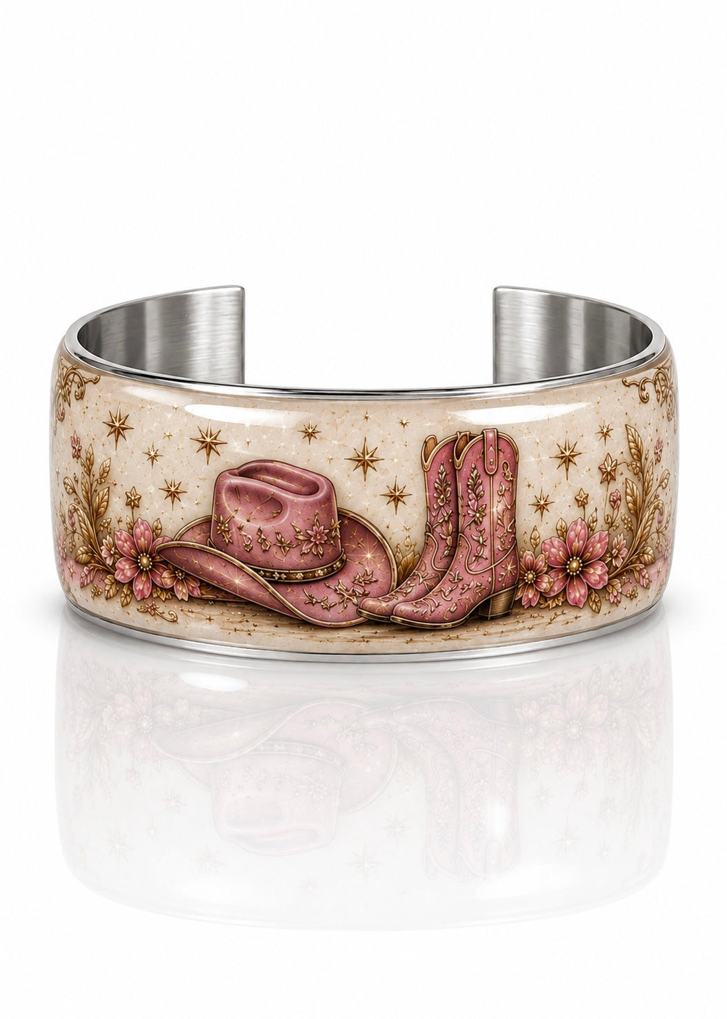 The Dolly Art Deco Collection - Pink Cowboy Hat/Boots (1 inch)