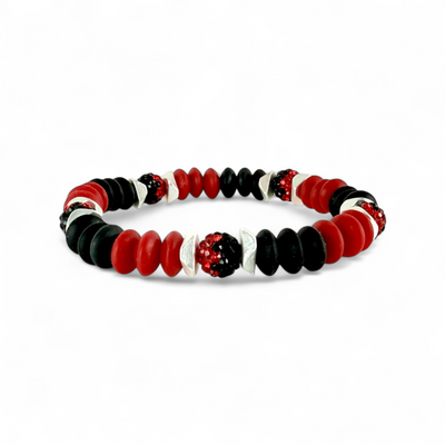 Varsity Black & Red - Silver