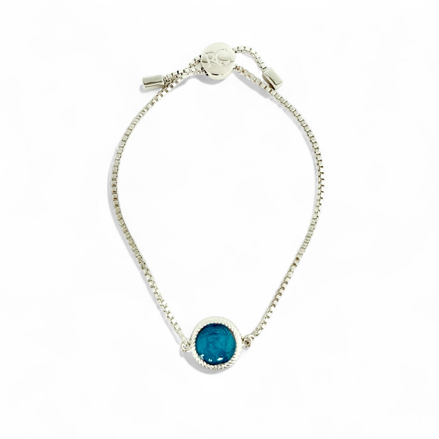 Olivia Marie Slider - Pearlized Turquoise - Silver