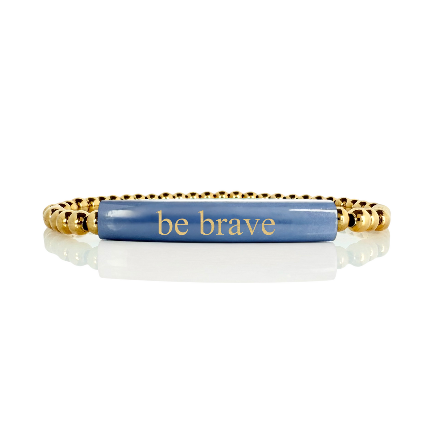 Be Brave - Kelly Engraved Slate Blue Plate