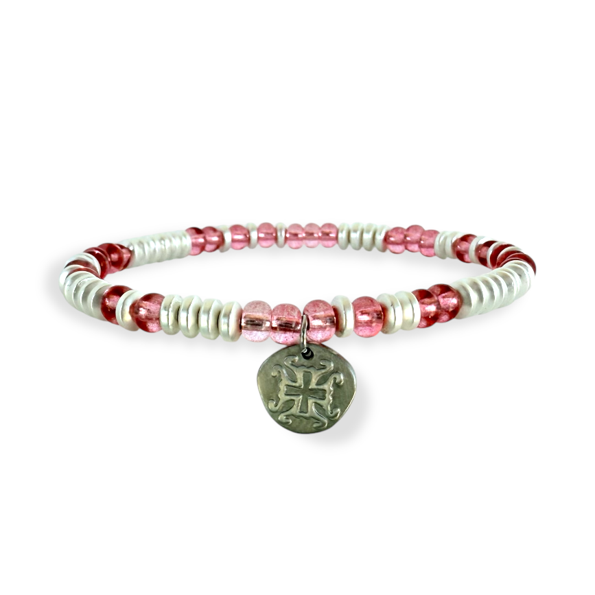 Mary Kate - Light Coral with Silver
