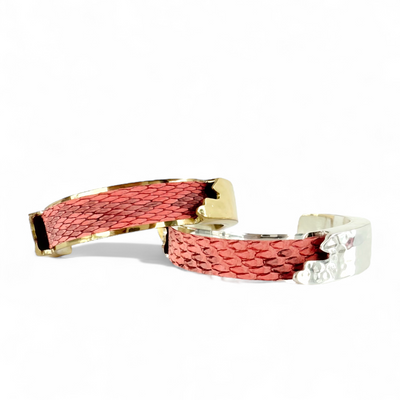 Dallas .5 Coral Suede Python - Gold