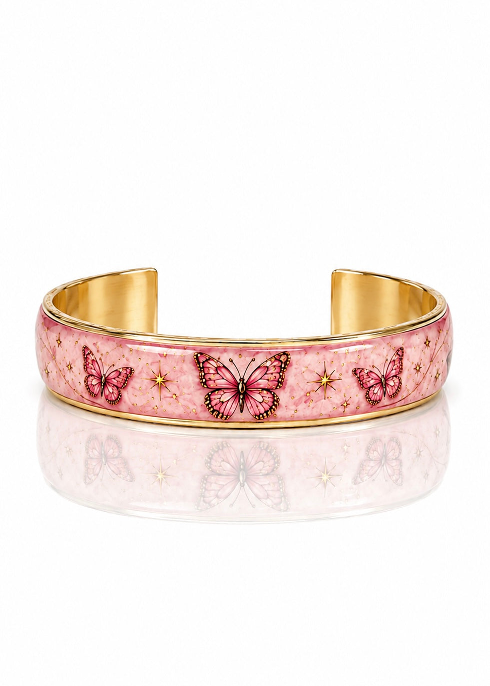 The Dolly Art Deco Collection - Pink Butterflies (.5 inch)