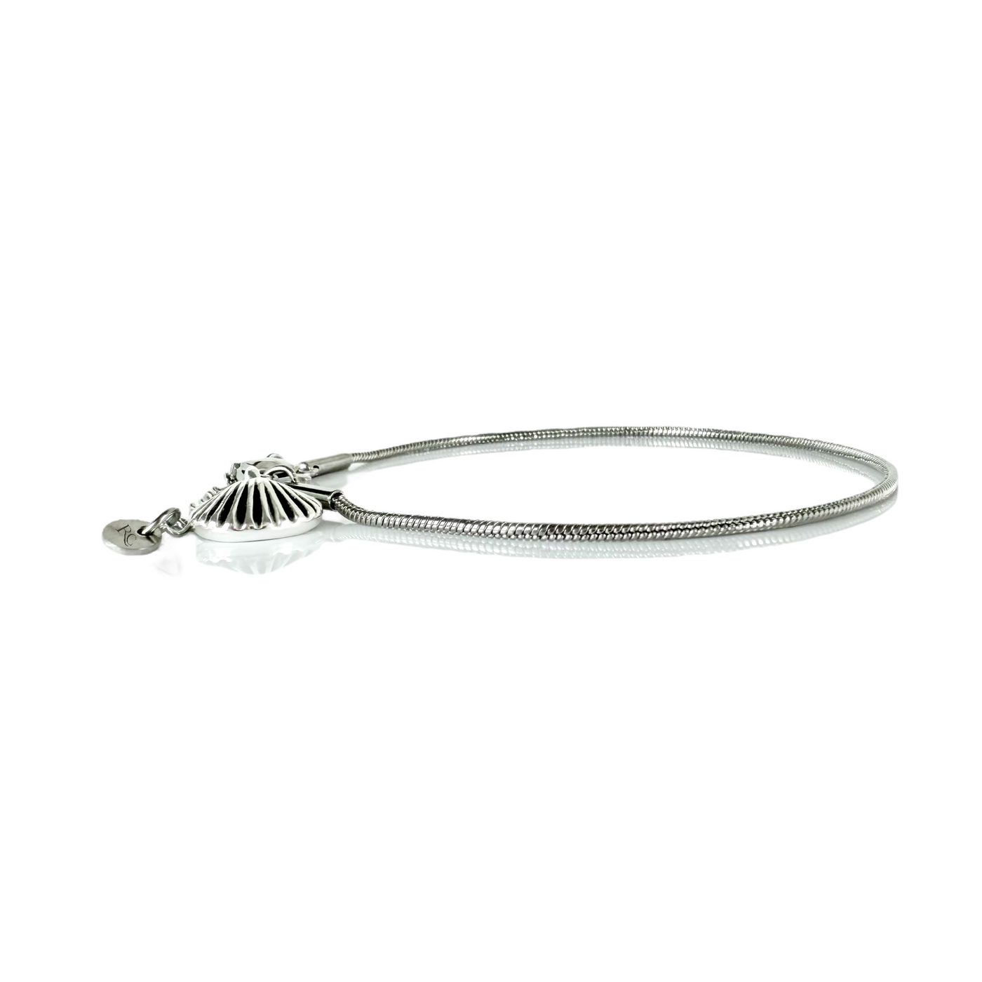 Atlantic Bay Shell Charm Bracelet - Silver