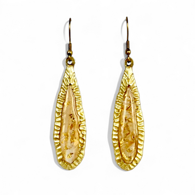 Elongated Earrings - Sand Dune - Gold