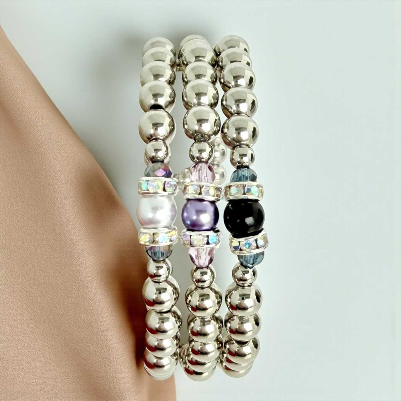 Pearl Bling - Purple Haze - Silver