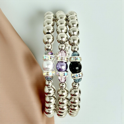 Pearl Bling - Purple Haze - Silver