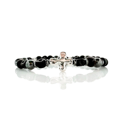 Cross Lourdes - Onyx