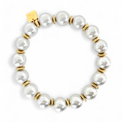 Boleyn Pearl - Silvery White - Gold