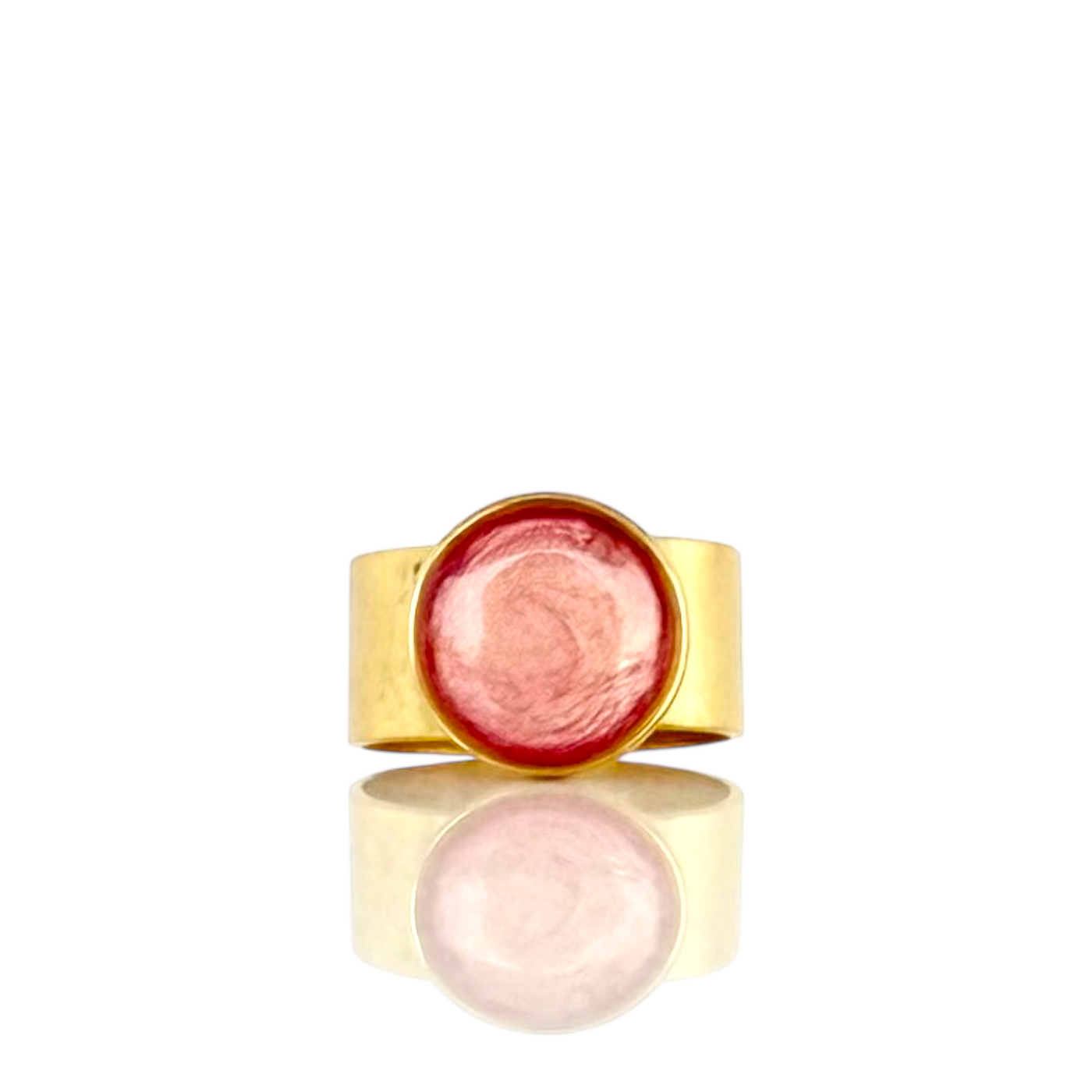 Round Ring - Papaya - Gold