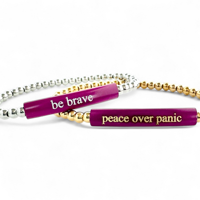 Peace Over Panic - Kelly Engraved Magenta Plate