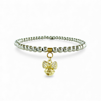 Day 3: Mini Pavé Jingle Bell Charm - Gold + Santa Pouch