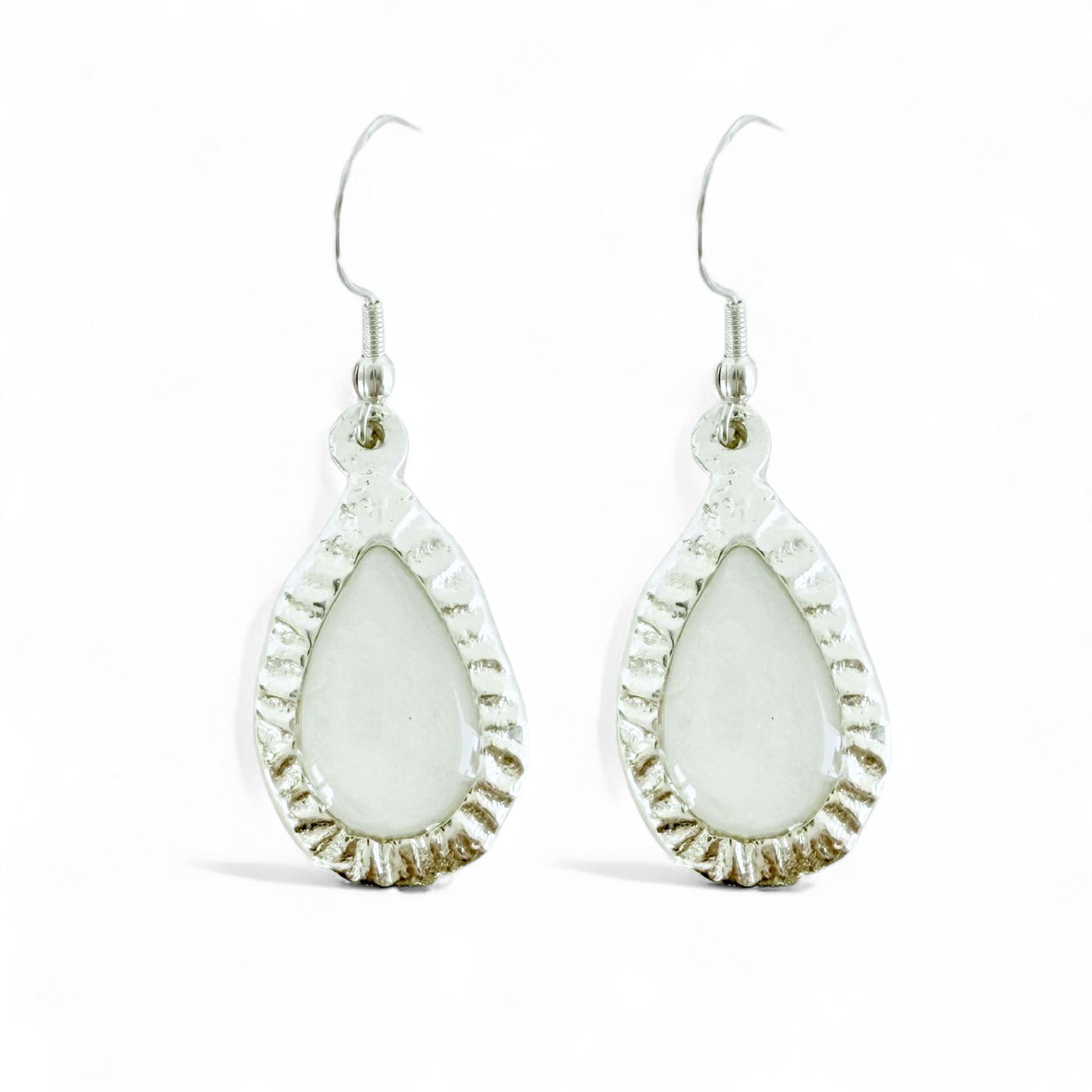 Frances Earrings - Pearl White - Silver