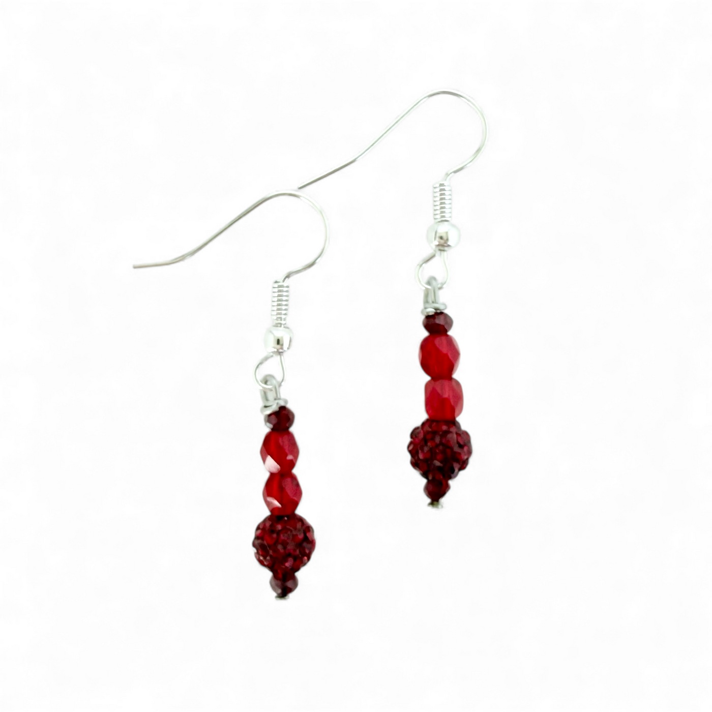 Lustrous Red - Earrings