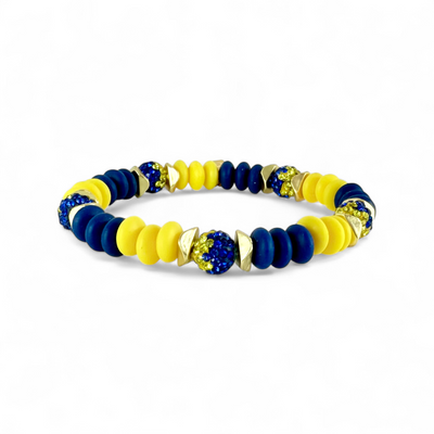 Varsity Deep Blue & Yellow - Gold