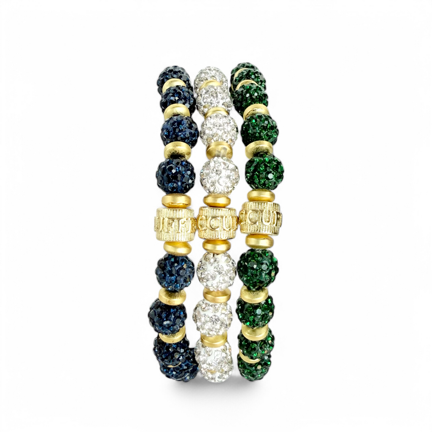 Emerson Lane Trio - Navy + Emerald + White with Gold