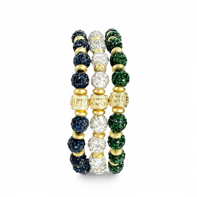 Emerson Lane Trio - Navy + Emerald + White with Gold