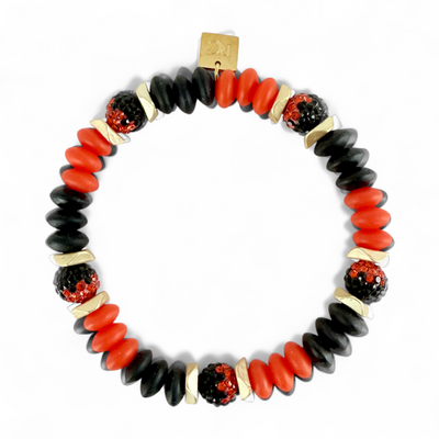 Varsity Orange & Black- Gold
