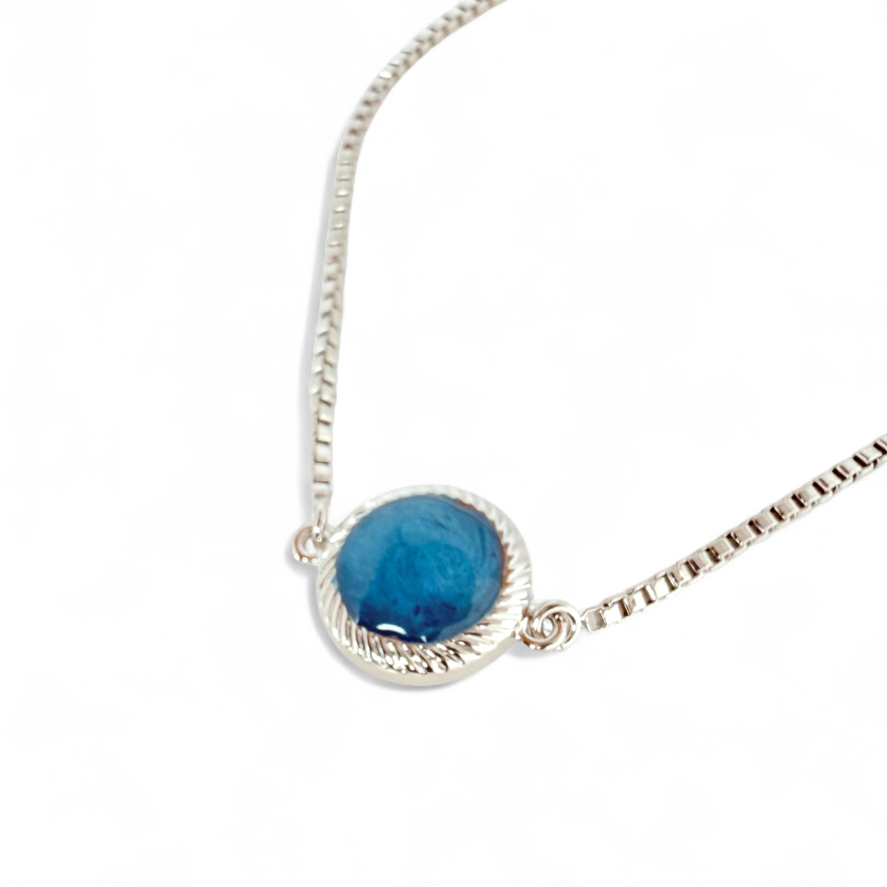 Olivia Marie Slider - Pearlized Turquoise - Silver