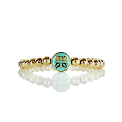 Hadlee Turquoise 6mm - Gold