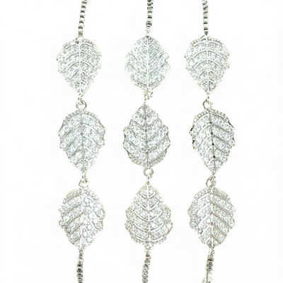 Day 5: Pavé Cluster Leaf - Silver + Santa Pouch