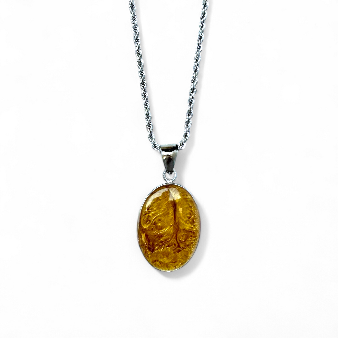 St. Tropez Necklace - Oval - Forsythia - Silver