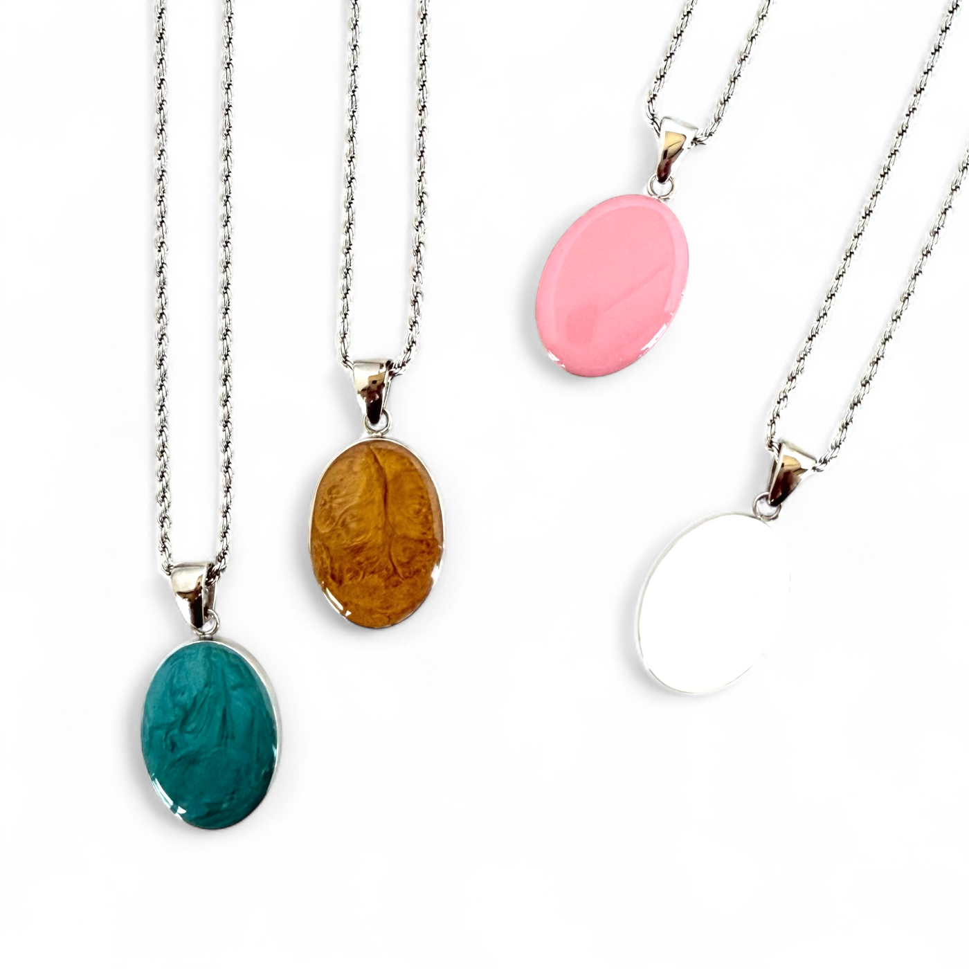 St. Tropez Necklace - Oval - Forsythia - Silver