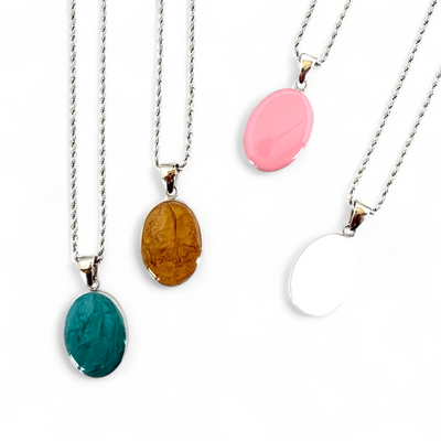 St. Tropez Necklace - Oval - Forsythia - Silver