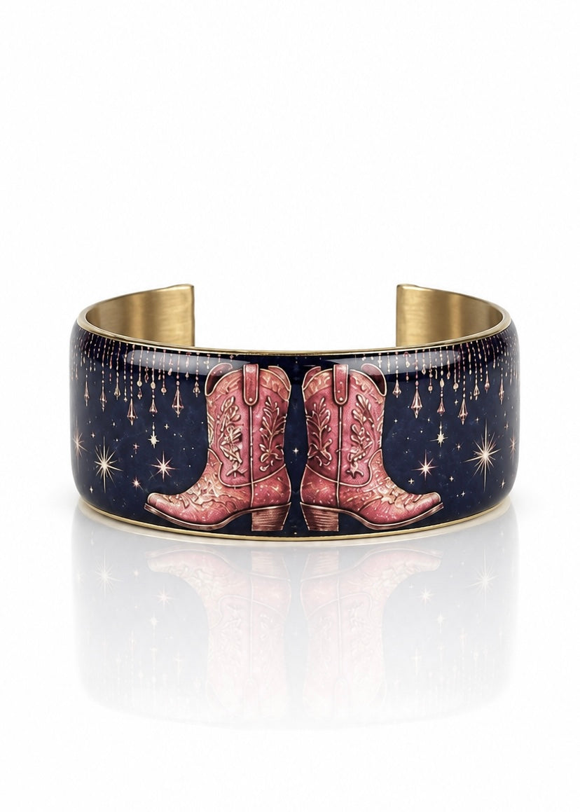 The Dolly Art Deco Collection - Pink Boots (1 inch)