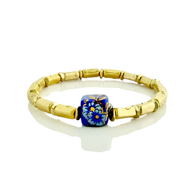 Petals - Blue with Gold