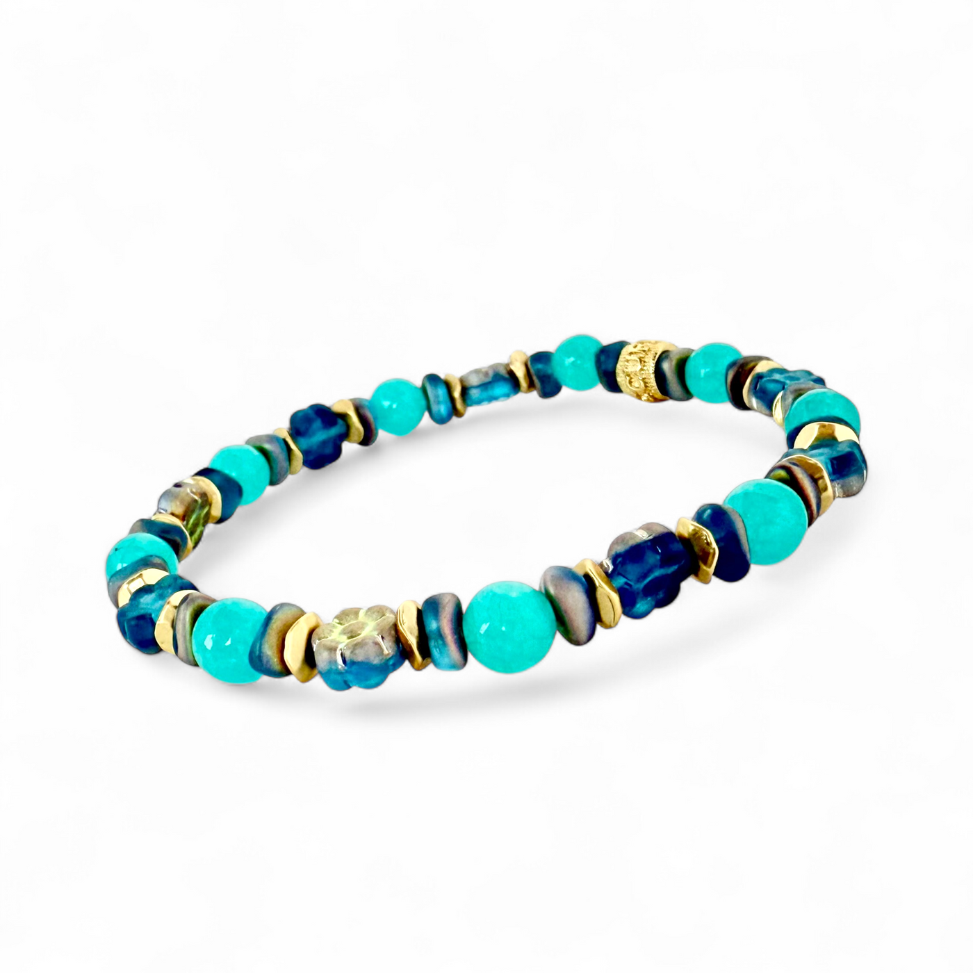 Mini Flowers Ocean Turquoise