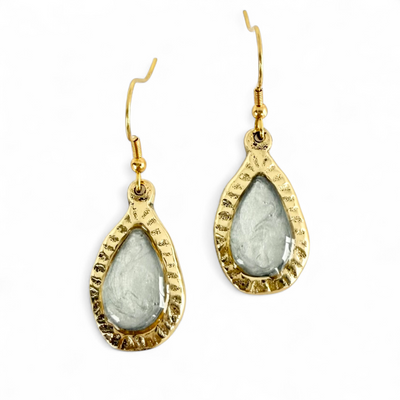 Frances Earrings - Gray - Gold