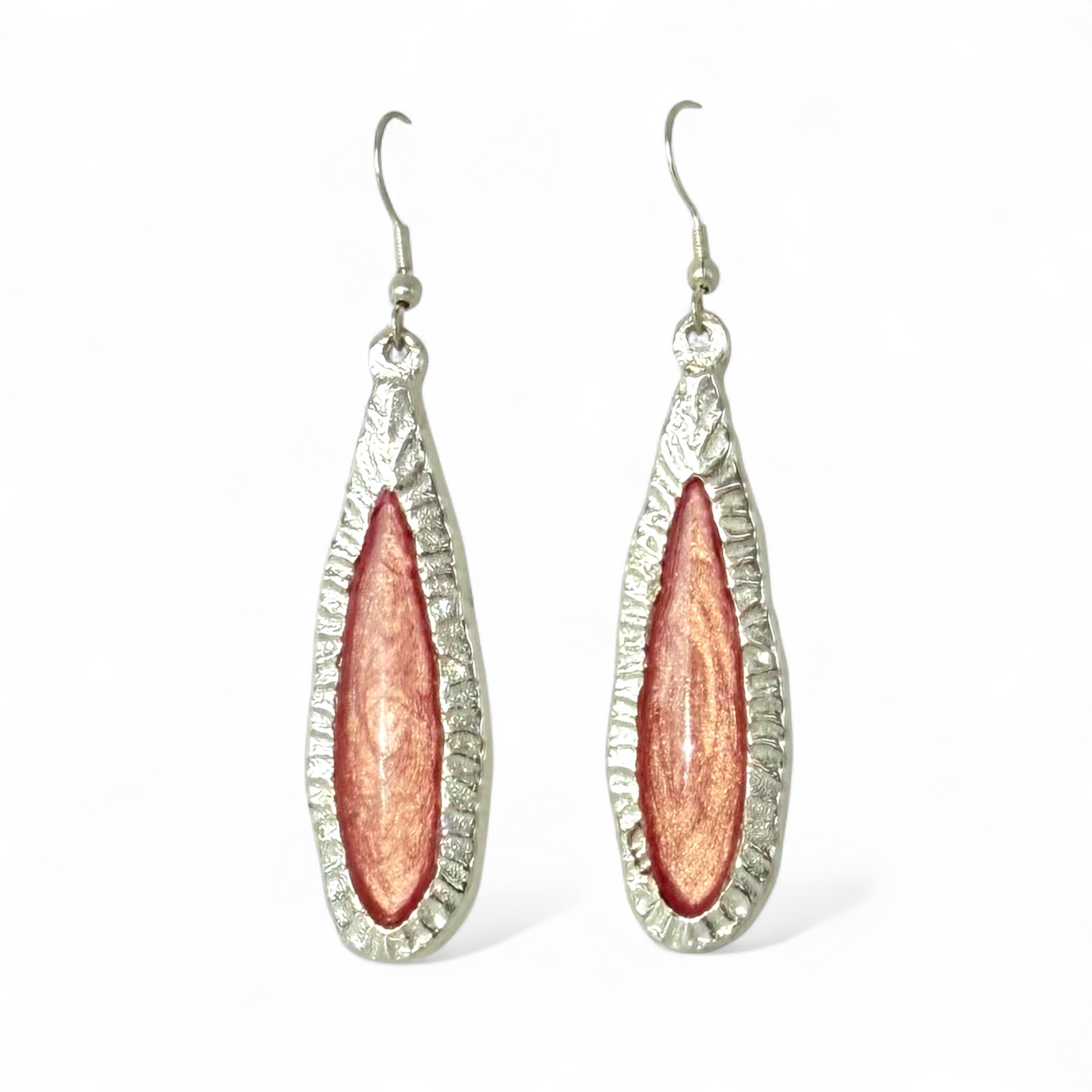 Elongated Earrings - Papaya - Silver