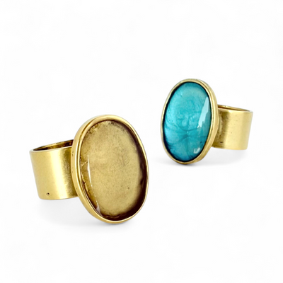 St. Tropez Ovale Ring - Forsythia - Gold