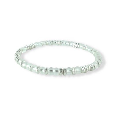 Mary Kate - Soft White with Silver