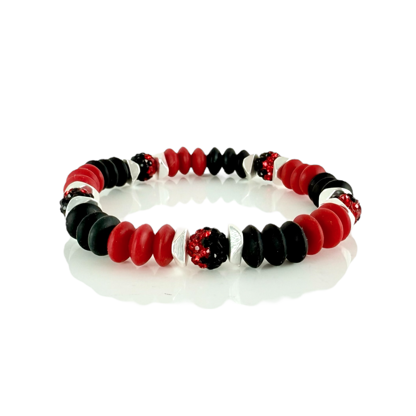 Varsity Black & Red - Silver