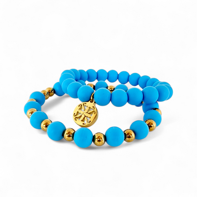 Erin and Catherine Duo - Sky Blue - Gold