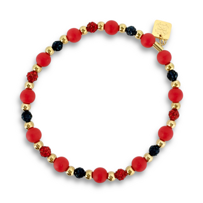 Kaleidoscope Mini Red, Navy and Red with Gold