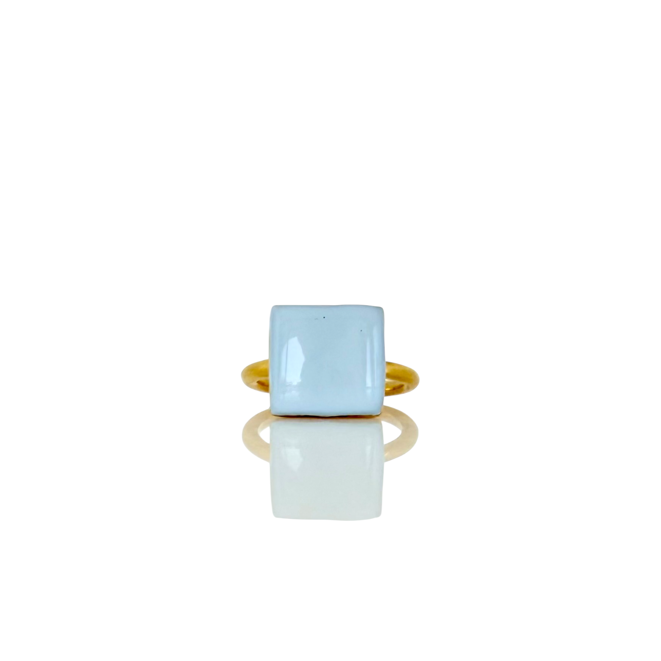 Periwinkle Square Ring - Gold