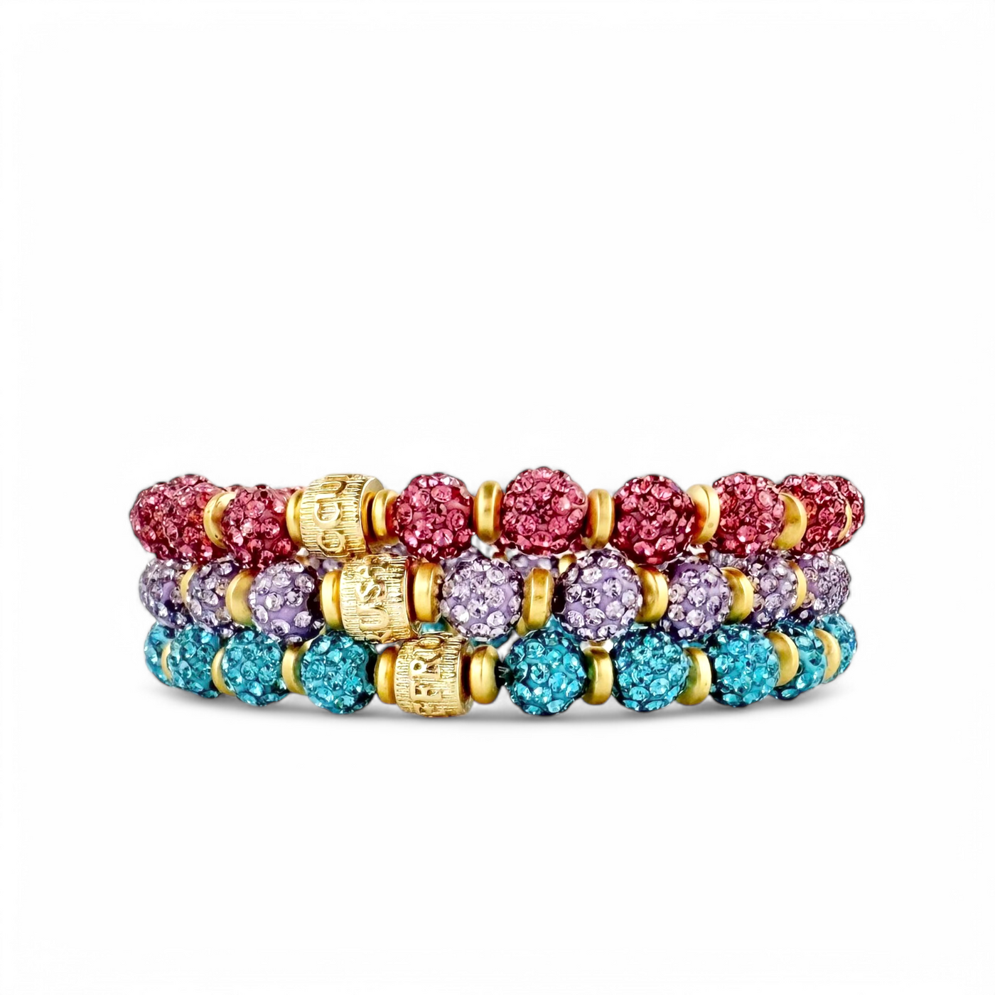 Emerson Lane Trio - Pink + Turquoise + Light Purple with Gold