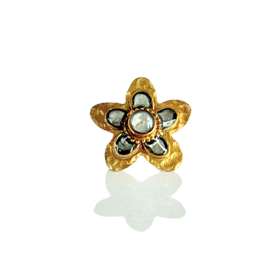 Quinpetal Ring - Gray - Gold