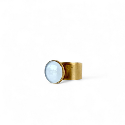 Round Ring - Periwinkle - Gold