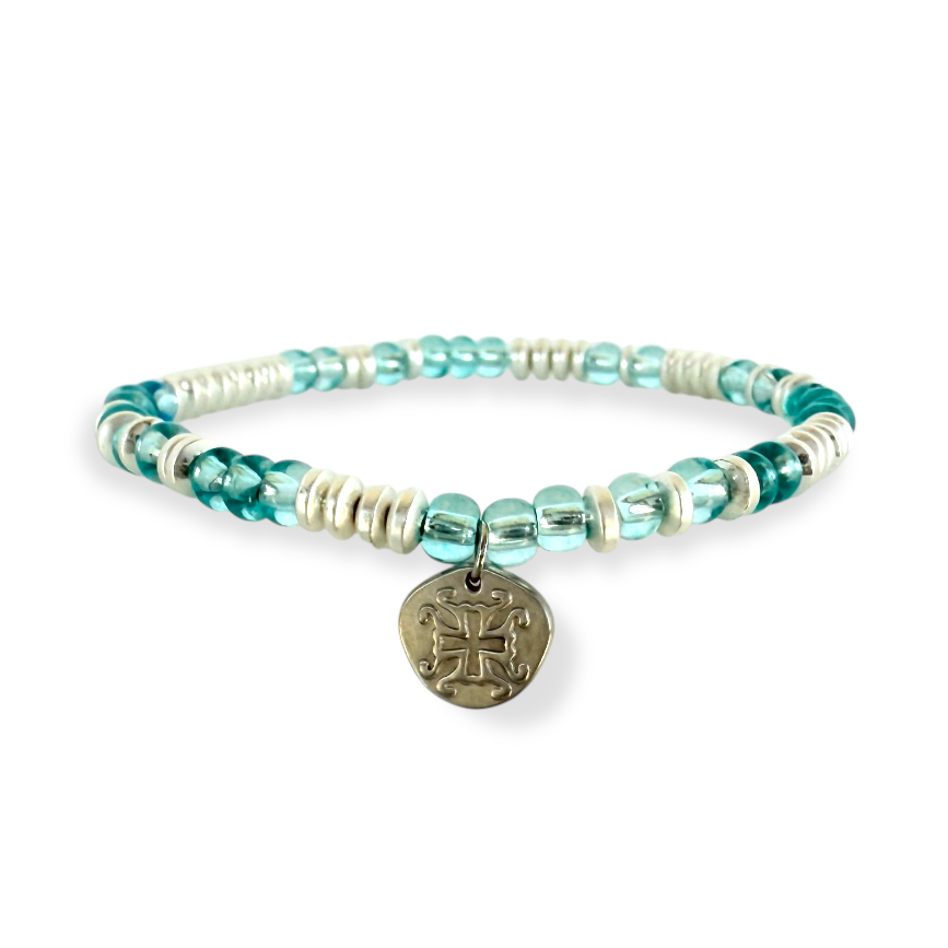 Mary Kate - Light Turquoise with Silver