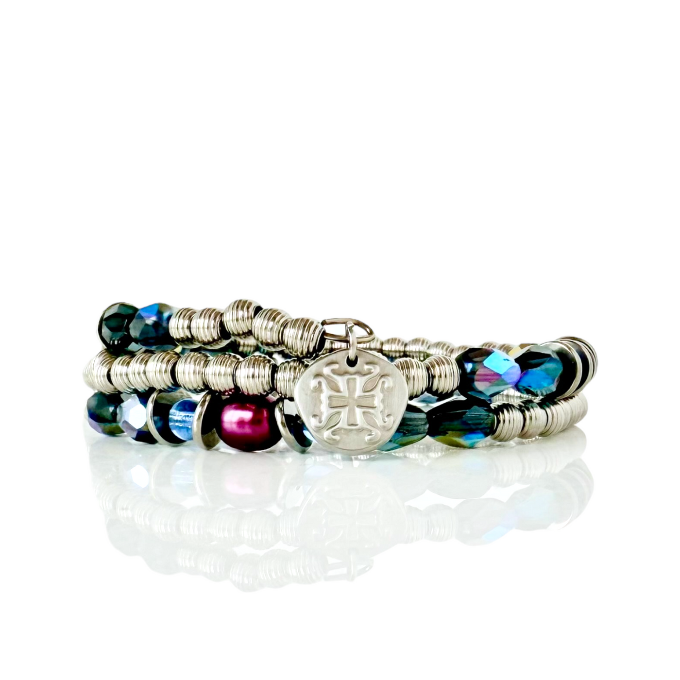 Bordeaux and Blue Wrap