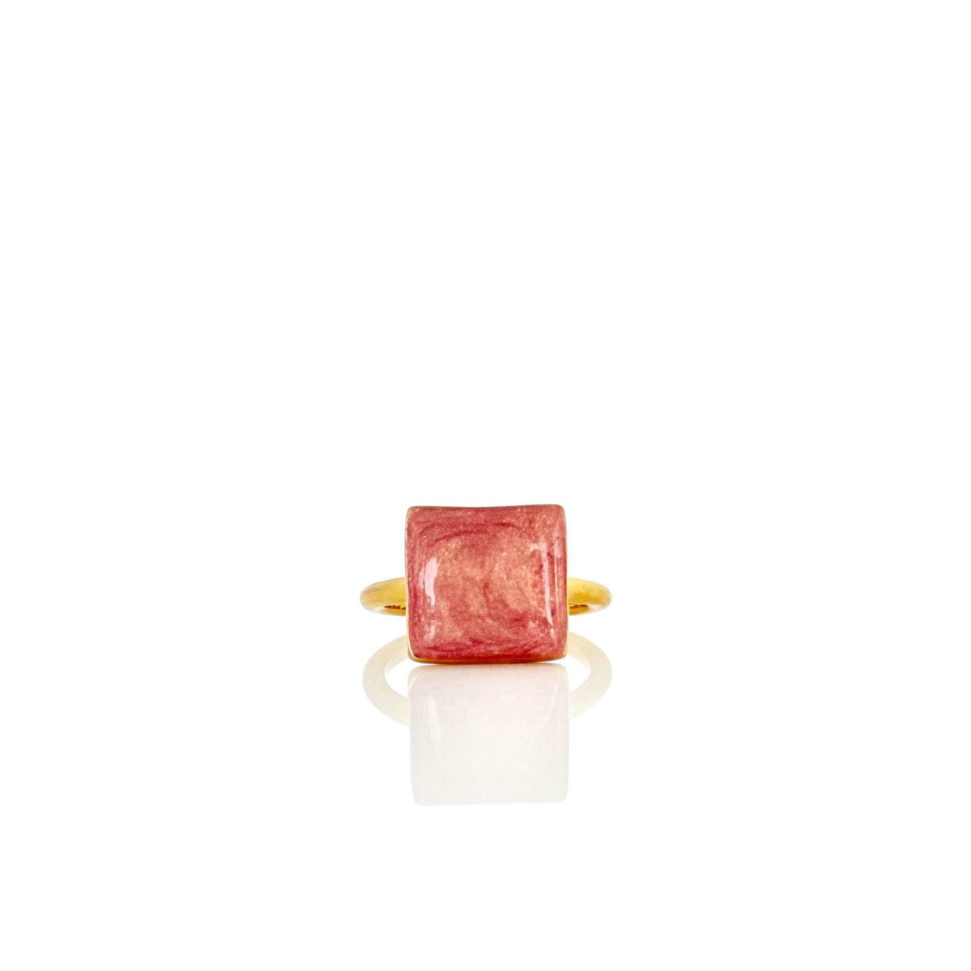 Papaya Square Ring - Gold