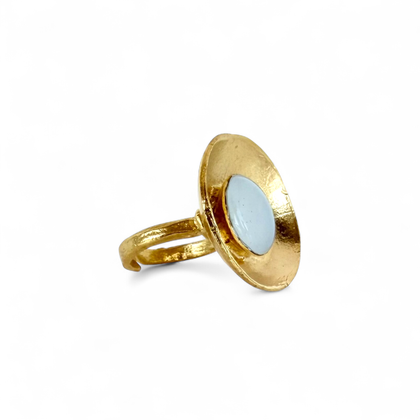 Halo Ring - Periwinkle - Gold