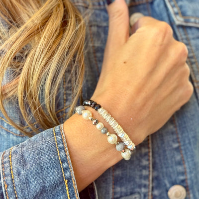 Pearls in Stone - Silver